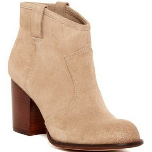 Anthro Splendid Lakota Tan Suede Ankle Booties - Picture 3 of 16